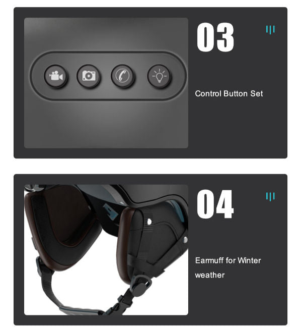 Bluetooth Calling Smart Helmet med inbyggd körning Recorder Camera, Detachable Visor, Turn Signal Taillight, för Urban Commuter