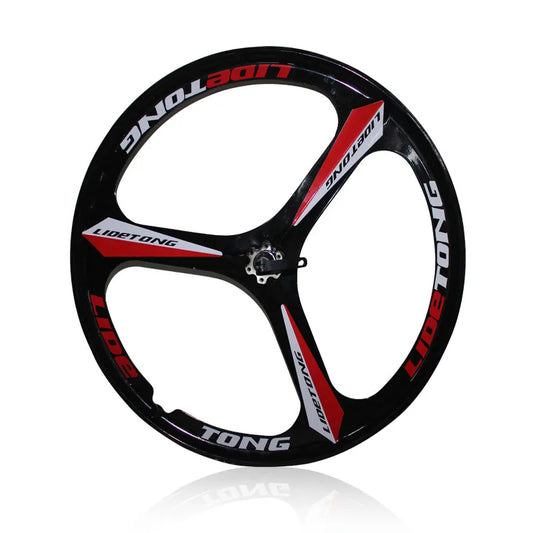 J3SWA 24/26'' Front and Rear Rim for MTB Mountain Bike, 3-Spoke Magnesium Alloy Wheel, Bearing Type, Front Rim Support Quick Release