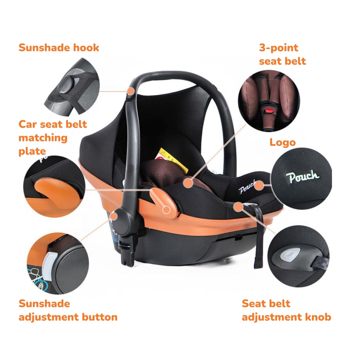 Q17 Baby Bassinet Car Seat for 0-12 Months Newborn Baby