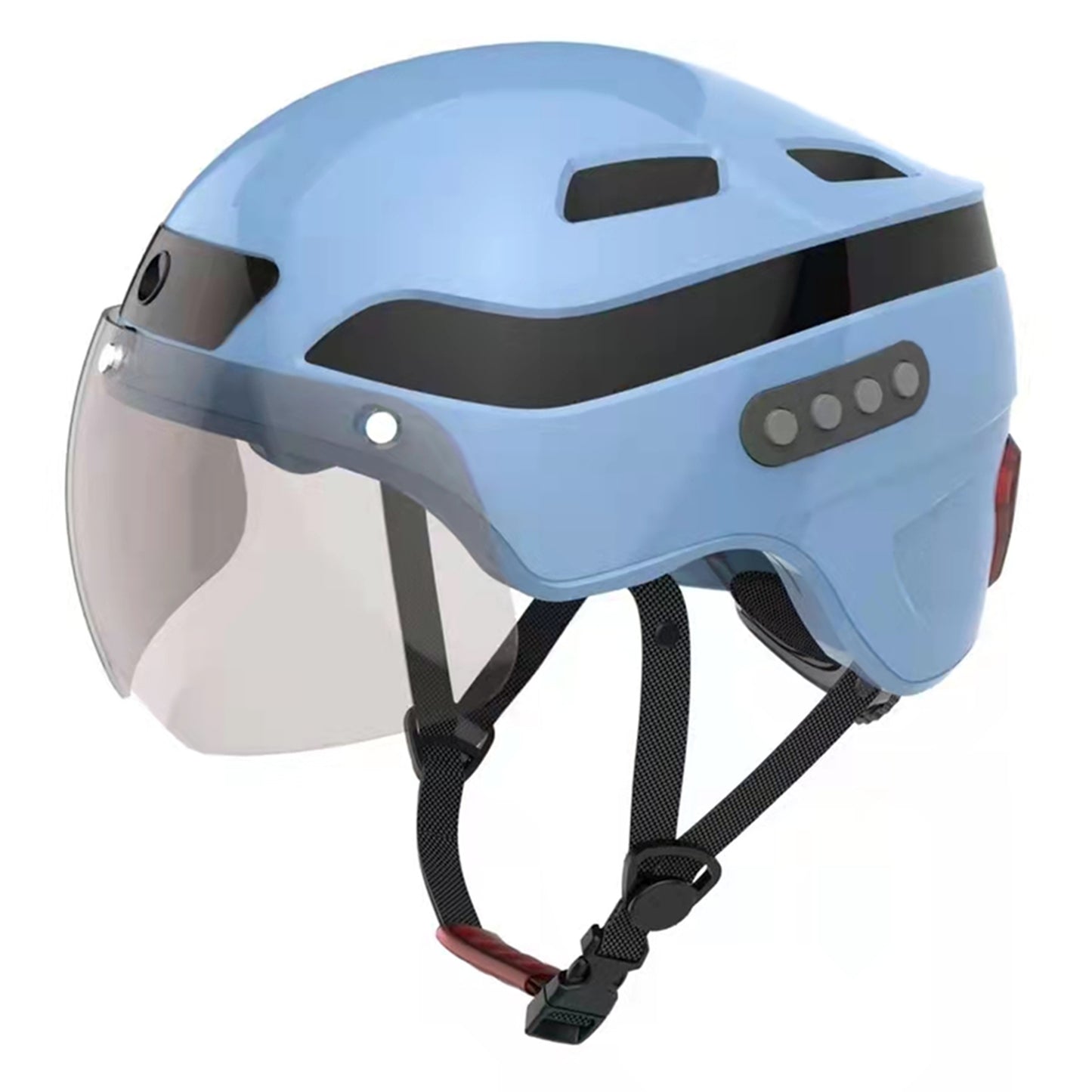 HA03D Upgraded Bluetooth Calling Smart Helmet with 1080P HD Built-in Driving Recorder Camera, Detachable Visor,Turn Signal Taillight