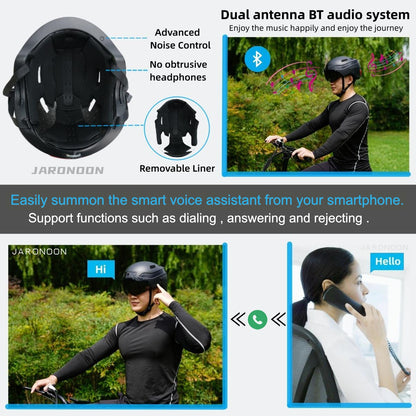 Upgradowany Bluetooth Calling Smart Helmet z 1080P HD Built-in Driving Recorder Camera, Detachable Visor,Turn Signal Taillight