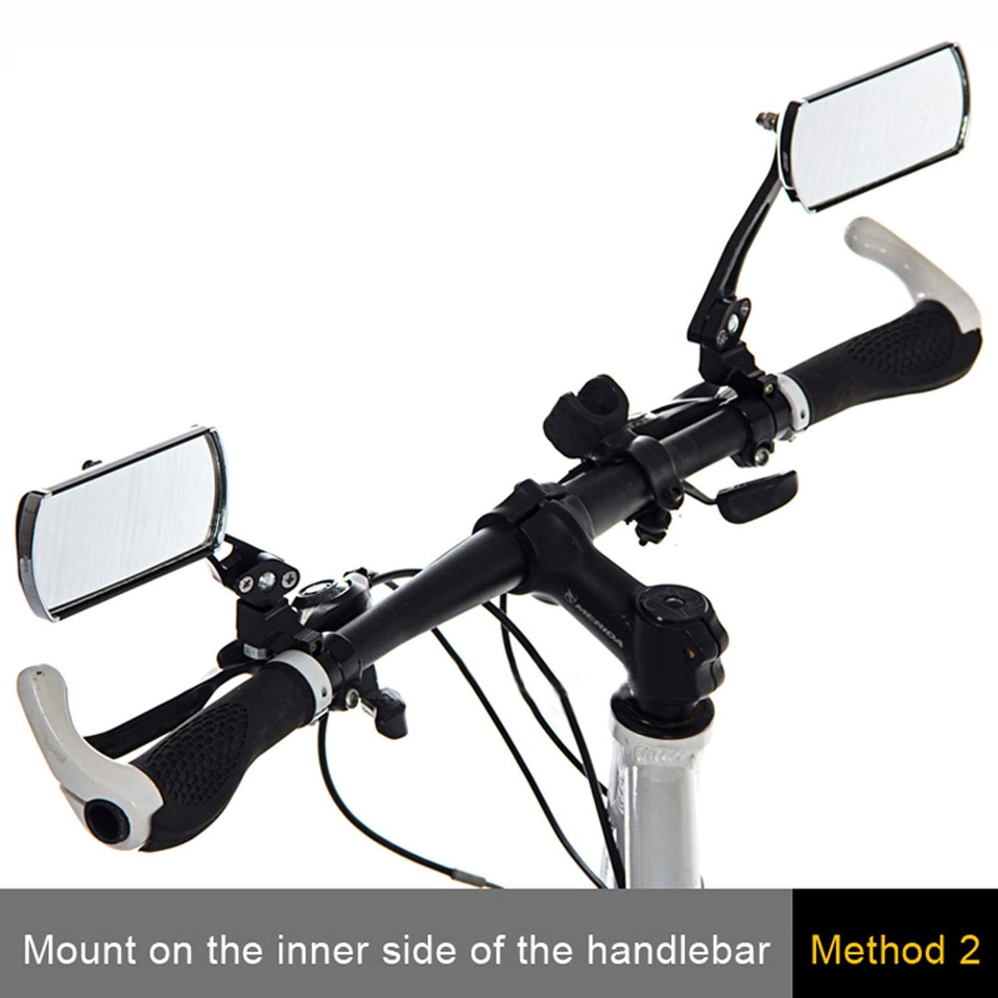 Bicycle Rear Mirror Flexible Adjustable Handlebar Rearview Mirror for Mountain Bike Wide Vision