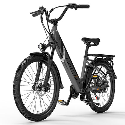 ES500 Pro 500W 48V 16Ah 130Km Endurance 24 Inch Brushless Motor Urban Electric Bike Dual Disc Brakes 32km/h Max Speed City Bik